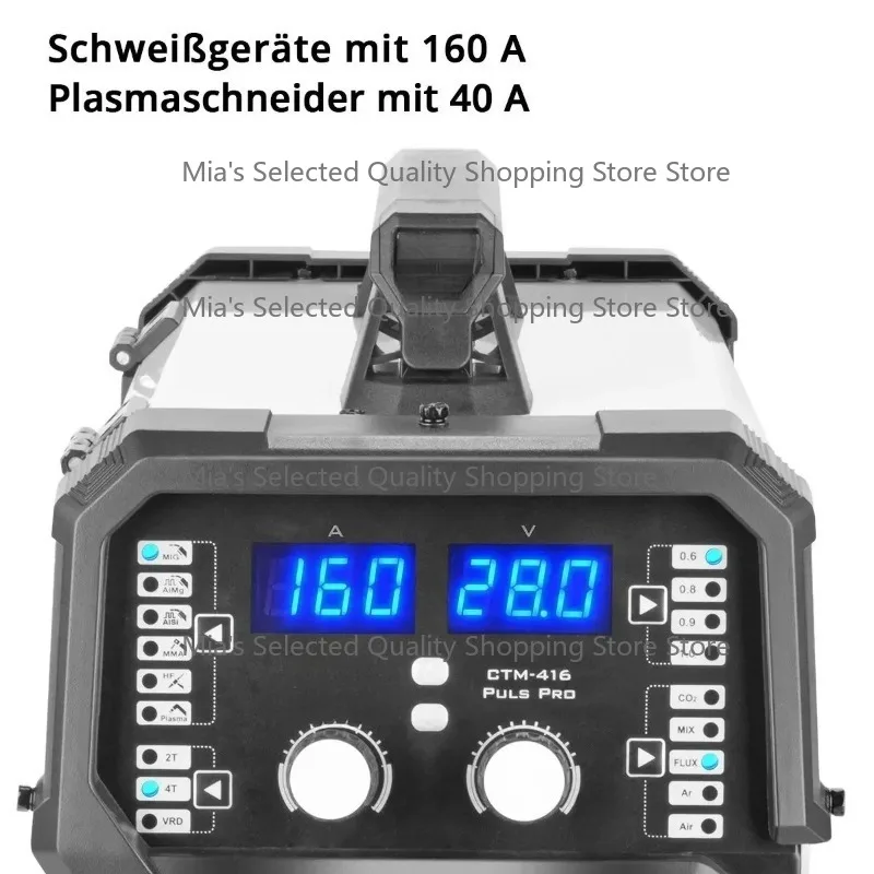 

CTM-416 Puls 6-in-1 Shielded Combination Welder Inverter 160A MIG Pulse Aluminum Welding Machine for DIY And Professional Use