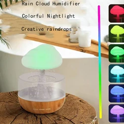 Creative Raindrop Humidifier Cloud Rain Colorful Mushroom Lamp Cloud Humidifier Gradient Colorful Atmosphere Lamp