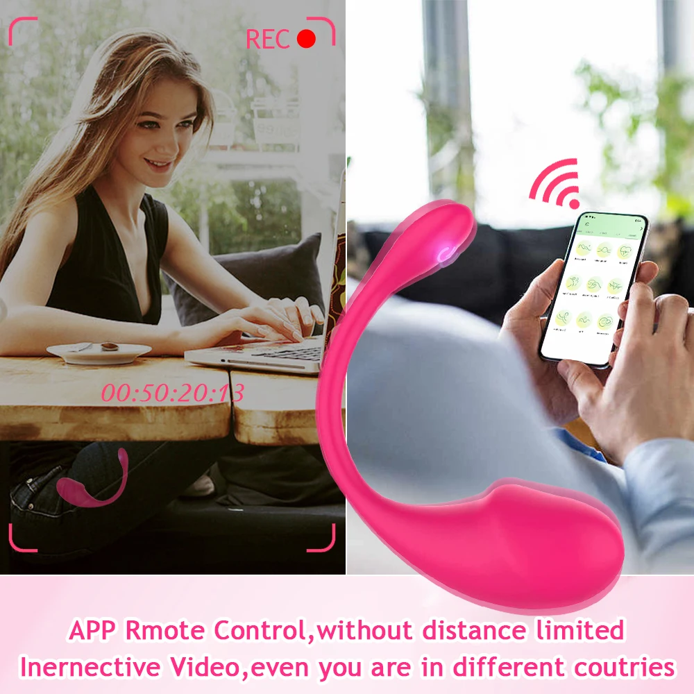 Wireless Bluetooth App Vibrator for Women Vagina G Spot Vibrating Egg Long Distance Control Panty Sex Toys for Adult Couple Game