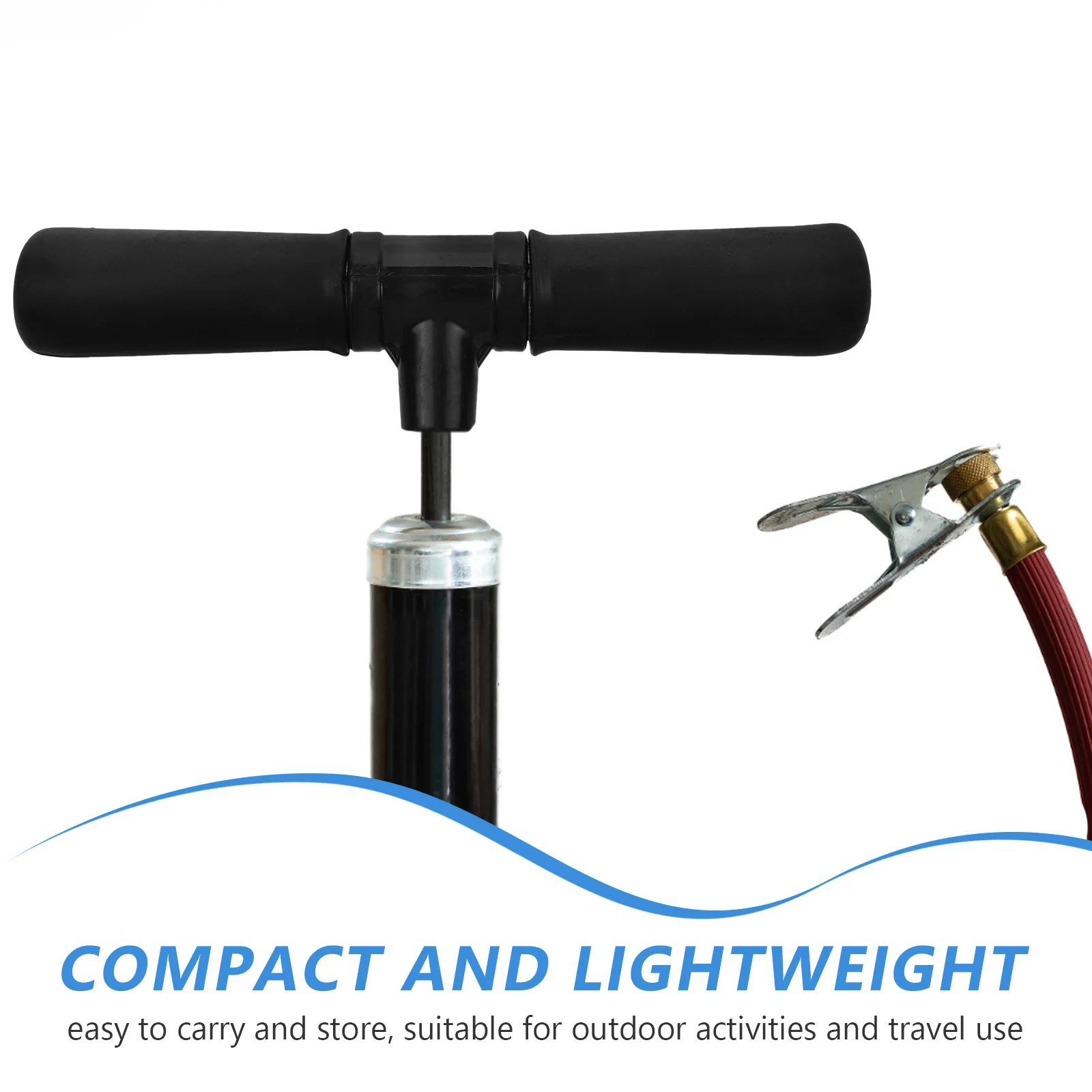 

Retro Bike Tire Pump Handle Ergonomic Plastic Iron Material Inflator Tube Grip For Cycling Outdoor Activities Durable Long