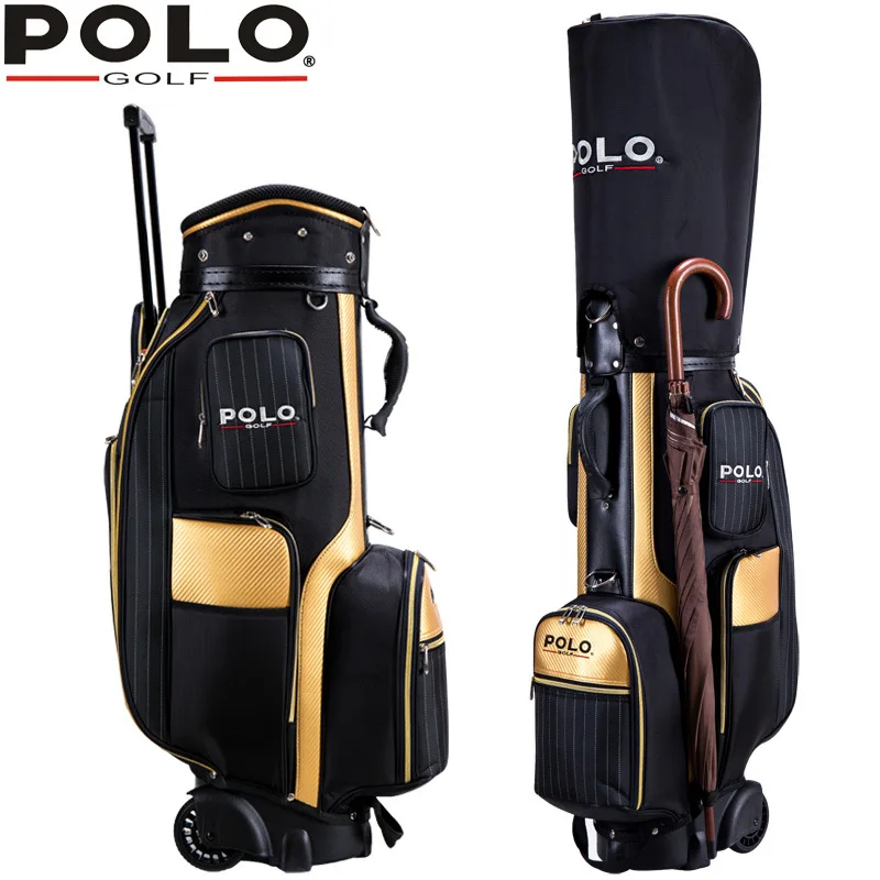 New Golf Bag Men\'s Club Bag Standard Ball Bag Lightweight Large Volume With Pull Rod With Wheels