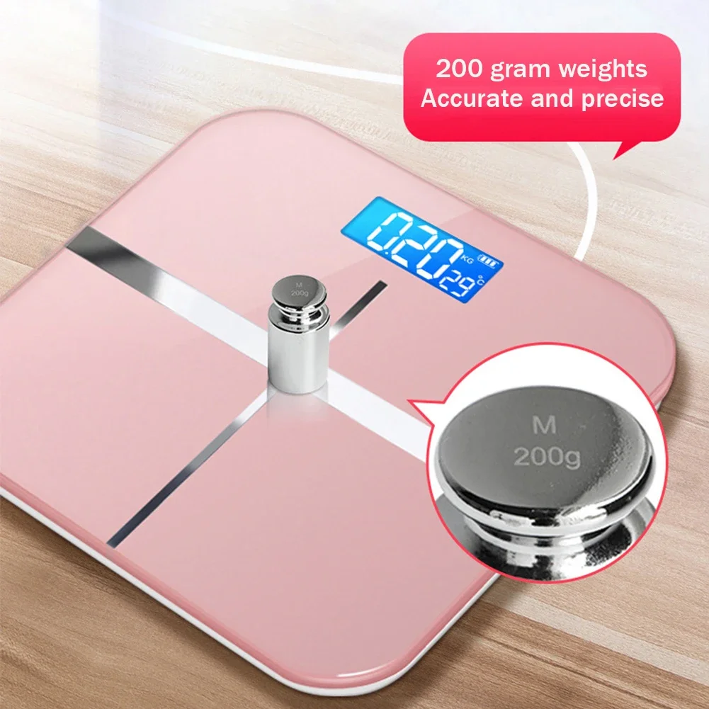 Intelligent Weight Scale HD Display Digital Body Scale USB Charging Battery-powered Precision Tool Room Temperature Measurement