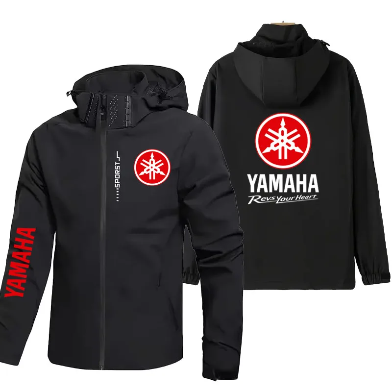 

YAMAHA Men's Waterproof Rain Jacket Lightweight Outer Hooded Outdoor Raincoat Hiking Windproof Jacket Climbing Outdoor Jackets