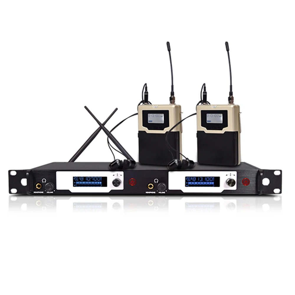 Paulkitson PK9400 Professional In-Ear Wireless Monitoring System 2-Channel Stage Wireless In-Ear Monitoring UHF Bodypack Monitor