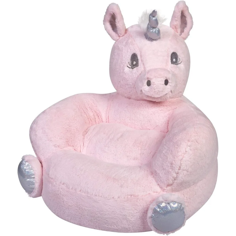 

Pink Unicorn Toddler Chair Plush Character Kids Chair Comfy Furniture Pillow Chair for Boys and Girls, 21 x 19 x 19 inches