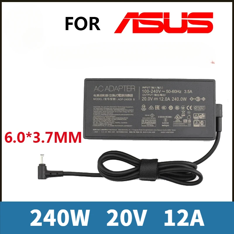 

Зарядное устройство 240 Вт ADP-240EB B Адаптер для ноутбука ASUS ROG Strix Scar 15 GX550LXS RTX2080 G533QS G533QS-XS98Q Мощность 20 В 12 А 6,0*3,7 мм