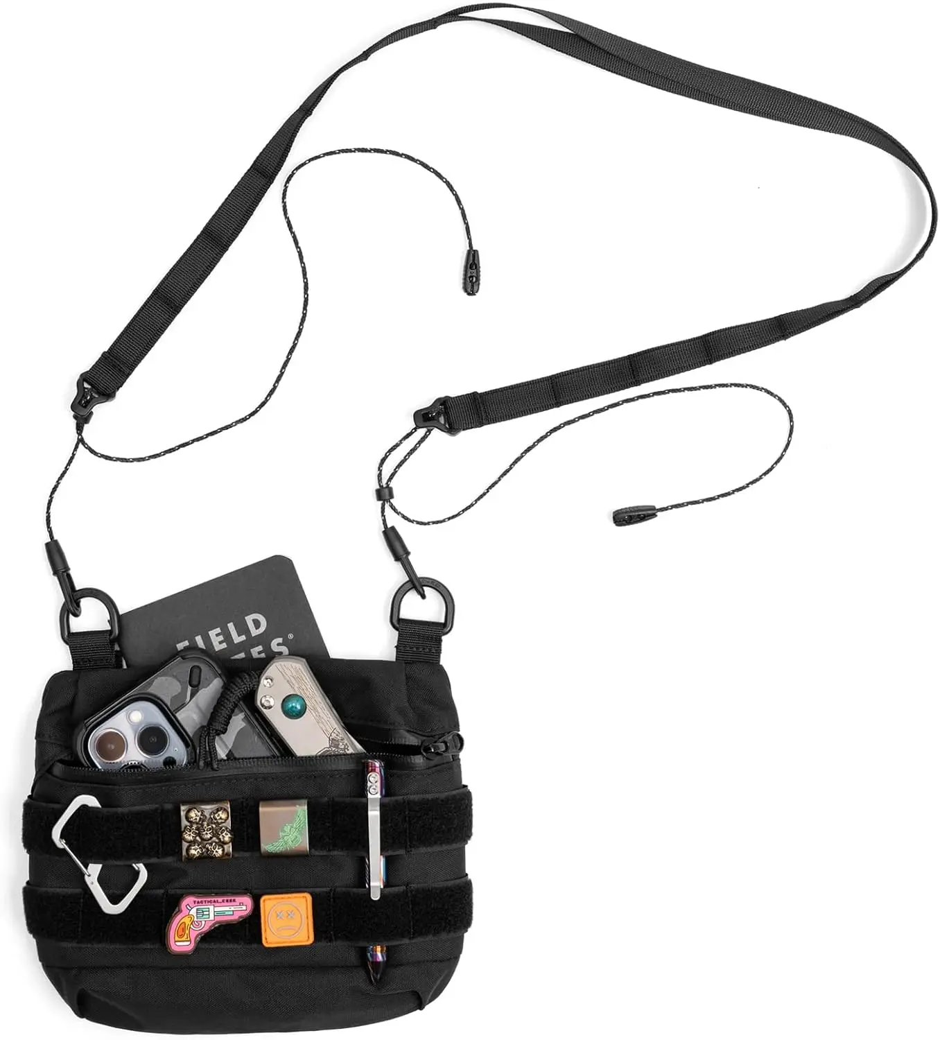 

TACTICAL GEEK Cache L2 EDC Sling Bag, Portable Nylon Crossbody Bag Organizer, EDC Molle Pouch