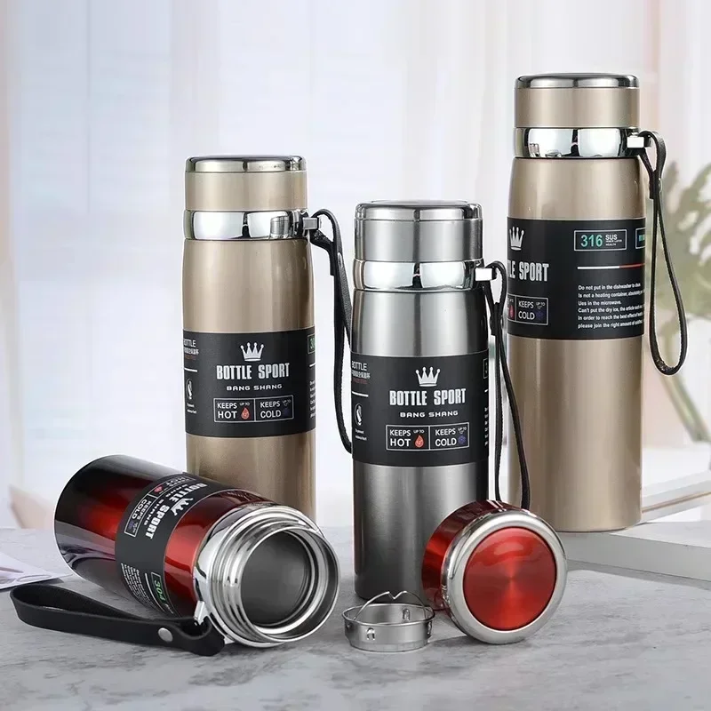 Bouteille Thermos en acier cadeaux bouteille d'eau froide thermique garder et bouteille d'eau chaude Thermos pour bocaux à café thé en acier inoxydable sous vide