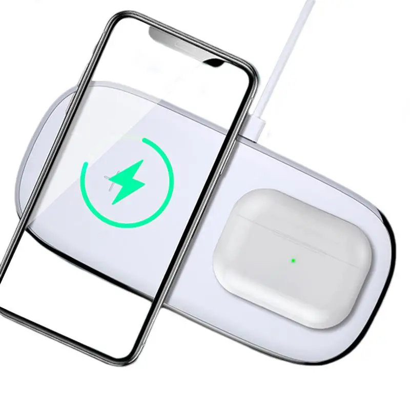 15W Wireless Phone Charger Fast Charging Protocol Eirbuds Phone Wireless Charger Pad Smart Quick Wireless Charging Station Stand