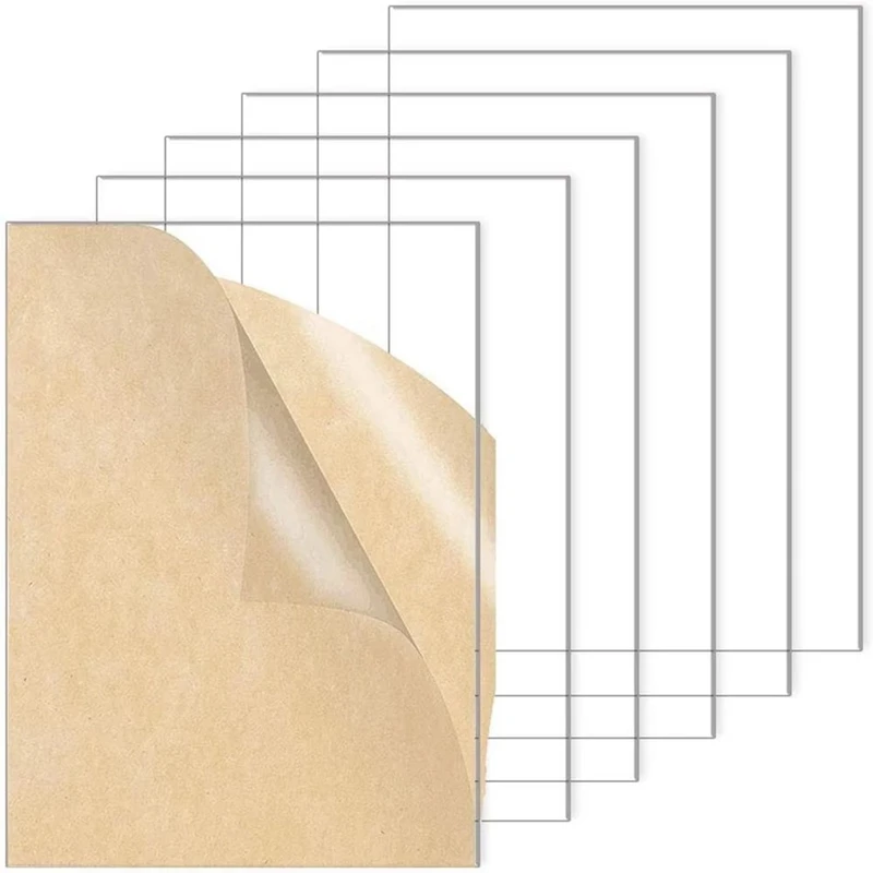 20Pc Acrylic Transparent Clear Plastic Sheet Acrylic Board Polymethyl Methacrylate For Craft Project Picture Frame