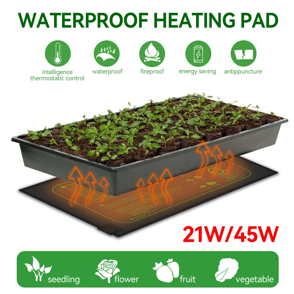 

52x24CM Seedling Heating Mat Indoor Plants Germination Waterproof Heating Pad Propagation Clone Starter Warm Pad Mat EU Plug