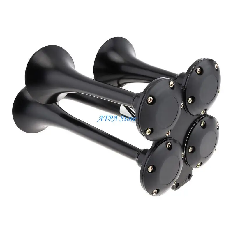 U13C Tall Phon 4 Tube Electric Current Horn Permanent Metal Plan Easy Installation