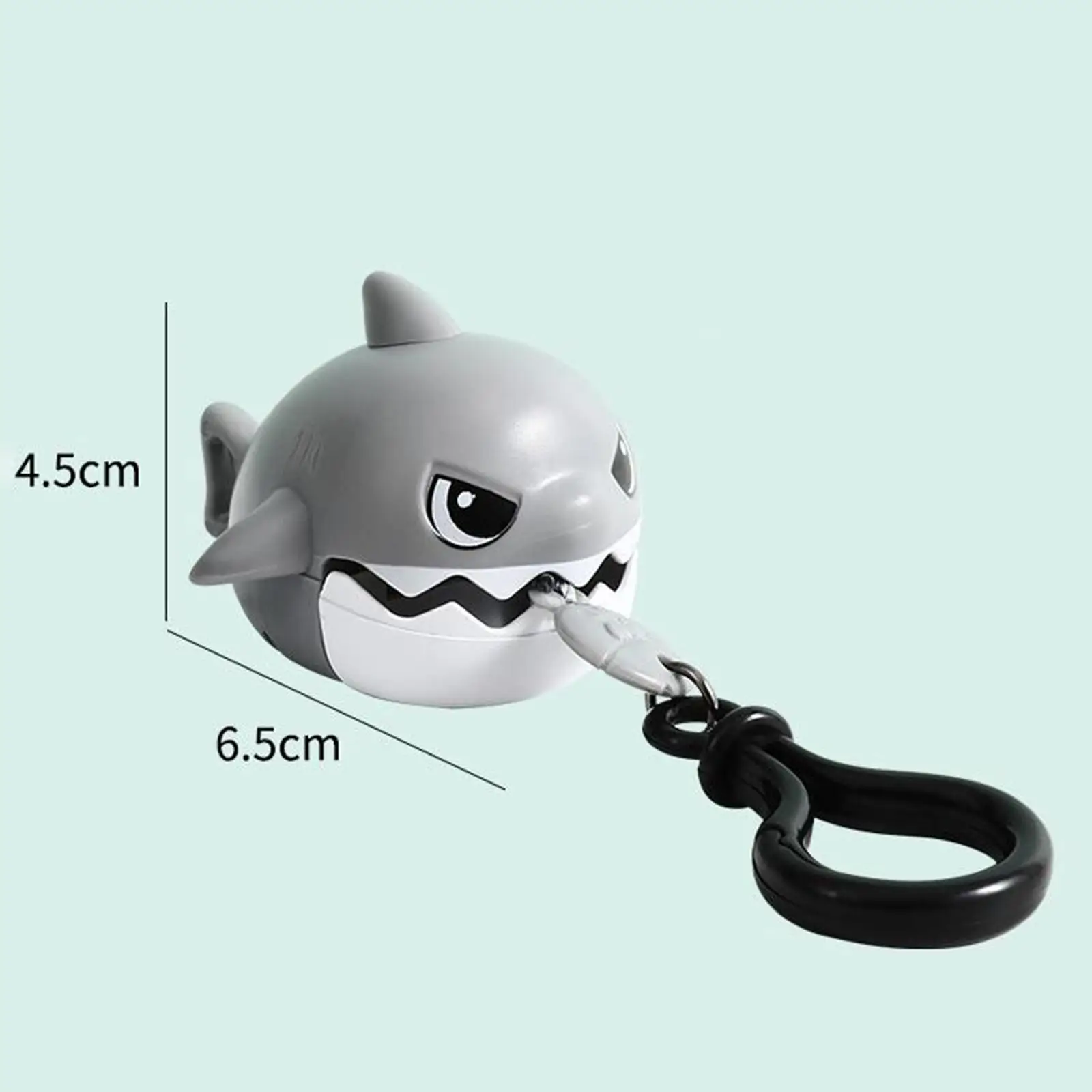 Creatieve haai cartoon tas sleutelhanger plastic sleutelhanger dier charme pluche mini sleutelhanger voor portemonnee