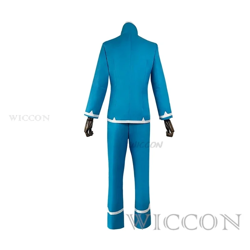 Anime Welcome To Demon-School Iruma-kun Suzuki Iruma Cosplay Costume Wig Blue School Uniforms DK Man Halloween Carnival Suit