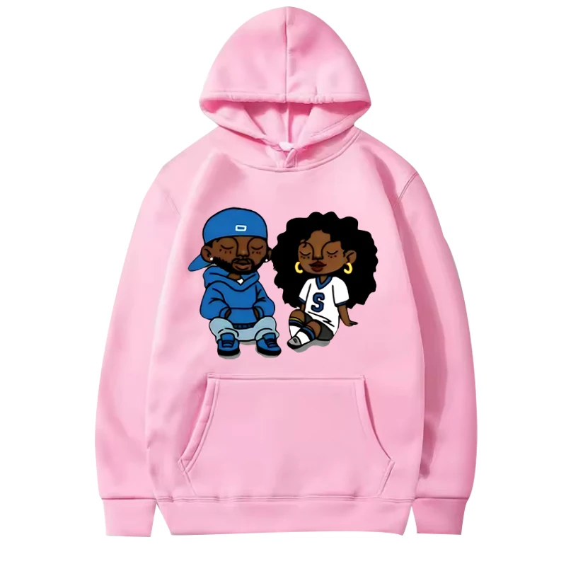 Rapper Kendrick Lamar and SZA II hoodie men women vintage Long sleeve Sweatshirt with print Graphics oversized  hoodie  unisex