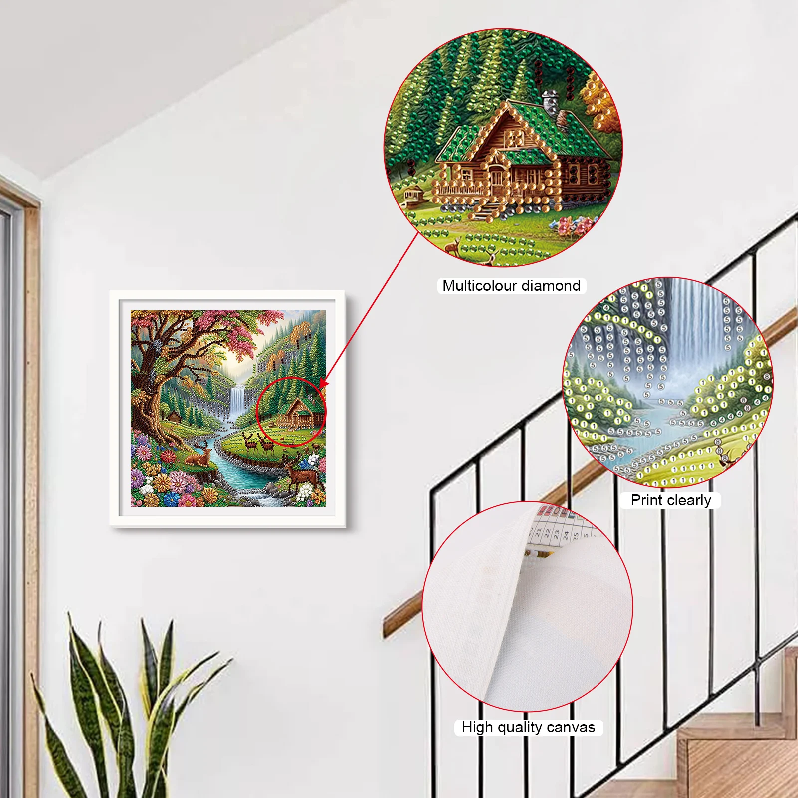 5D DIY Diamond Painting Kit Deer Landscape Decoration DIY Alien Diamond Mosaic Art Gift Crafts Wall Home Decoration view 4