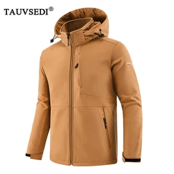 Autumn Men Windproof Outdoor Fleece Jackets Coat Man Detachable Hat Sport Jogger Jacket Man Outwear Camp Hike Windbreaker Jacket