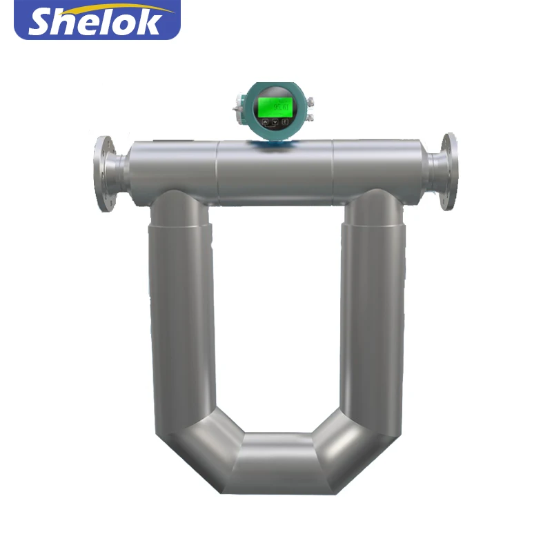 Shelok Customizable RS485 Coriolis Flow Meter High Accuracy Variable Area Water & Heavy Fuel Oil LNG Mass Flowmeter