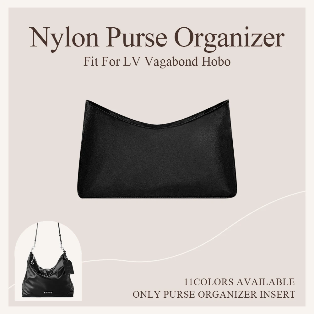 Nylon Purse Organizer Insert Fit for LV Vagabond Hobo Large Inside Storage Bag In Bag Lightweight Inner Liner Organizer Insert