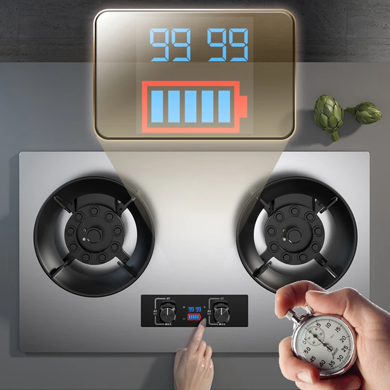เตาแก๊สขายส่งราคา High Power 2 burner แบตเตอรี่สแตนเลสสมาร์ทหม้อหุงข้าวจีน burner เตาแก๊สสําหรับ Home