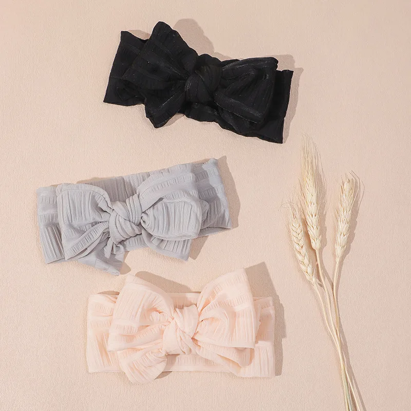 

Baby Bow Headband for Girls Wrinkled Chiffon Turban Kids Elastic Hairbands Infant Hair Accessories Newborn Summer Thin Headwrap