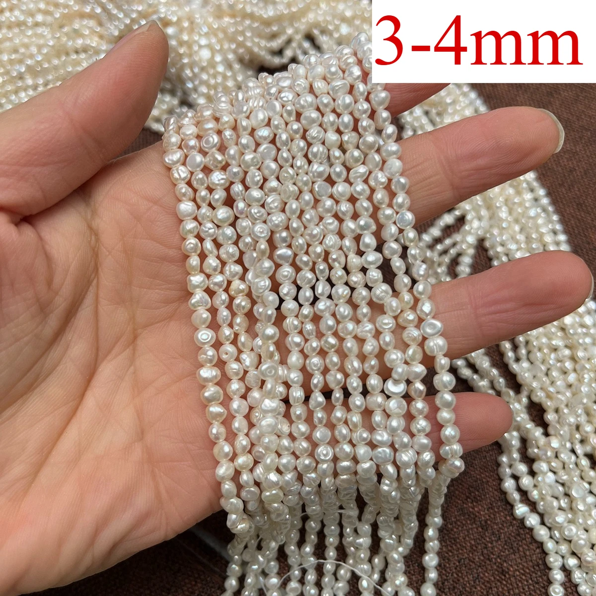 Kleine Süßwasserperle, 2–2,5 mm, lose Isolationsperlen, poliert, rund, für Schmuckherstellung, DIY-Halskette, Armband, Zubehör