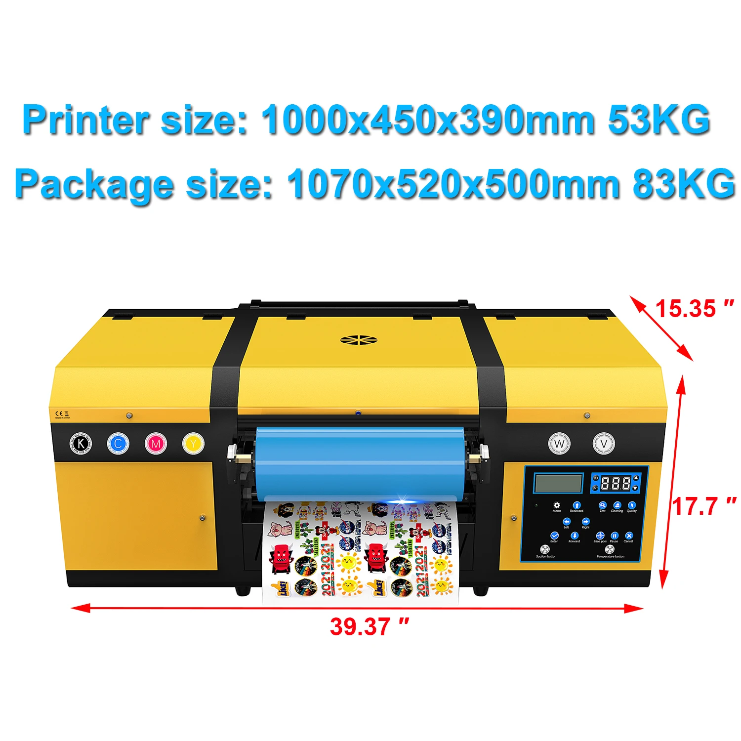 A3 UV DTF Printer Impresora 2 in 1 Sticker Printer Dual XP600 Heads Waterproof Dustproof Embossed Sticker Printing Machine