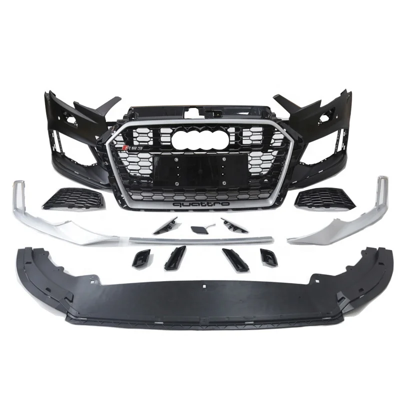 

Car bodikits RS3 Car Auto Body kit For Audi A3 S3 8V.5 High quality front bumper with grill for PP ABS Material 2017 2018 2019