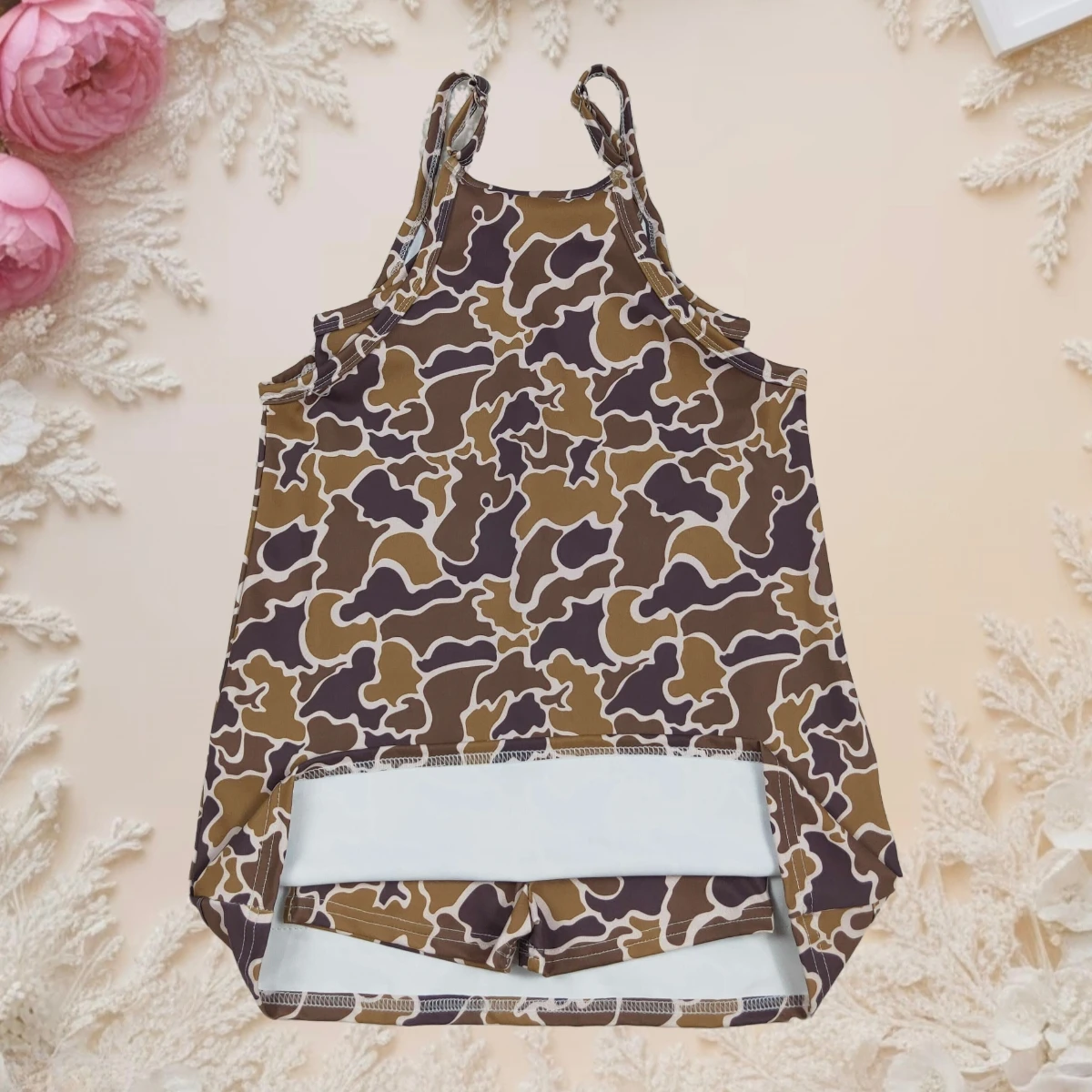 

Hot Sale Camo Print Girl Dress Trendy Cute Sleeveless Tank Dress for Girls Kids Clothing Toddlers Summer Outdoor Casual Clothes