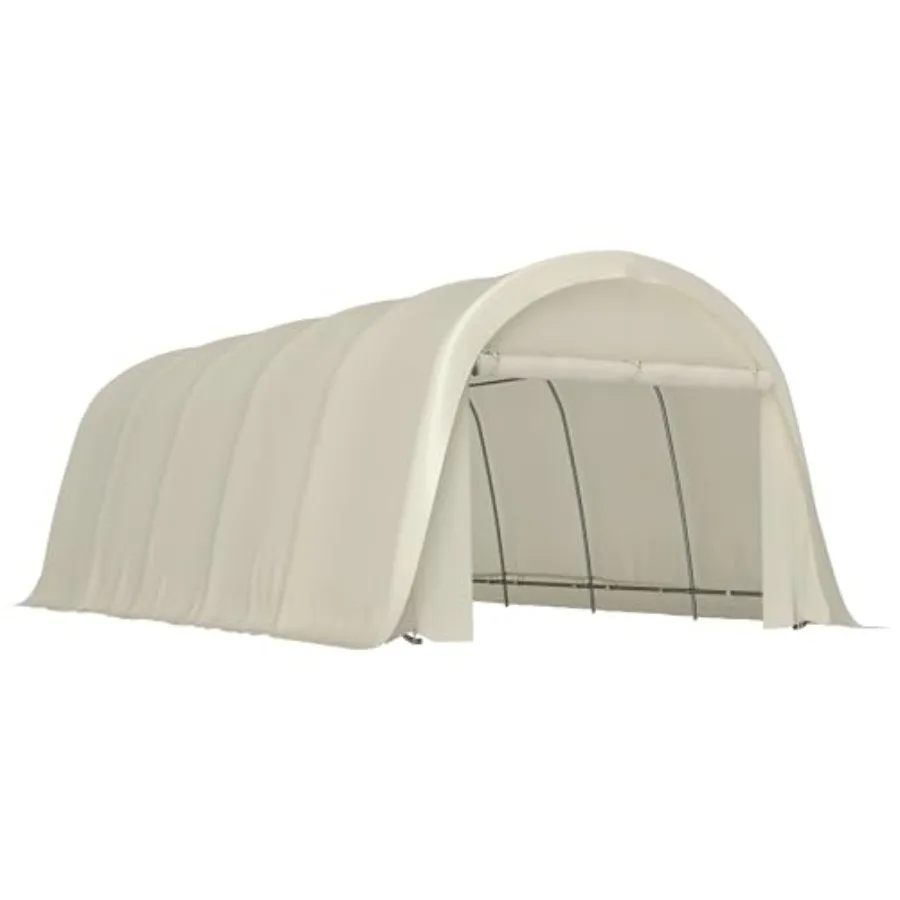 Carport Canopy, 12 x 23.6 ft Beige Heavy Duty Carport and Portable Garage Tent with UPF50+ Car Shelter, Galvanized Frame, Large