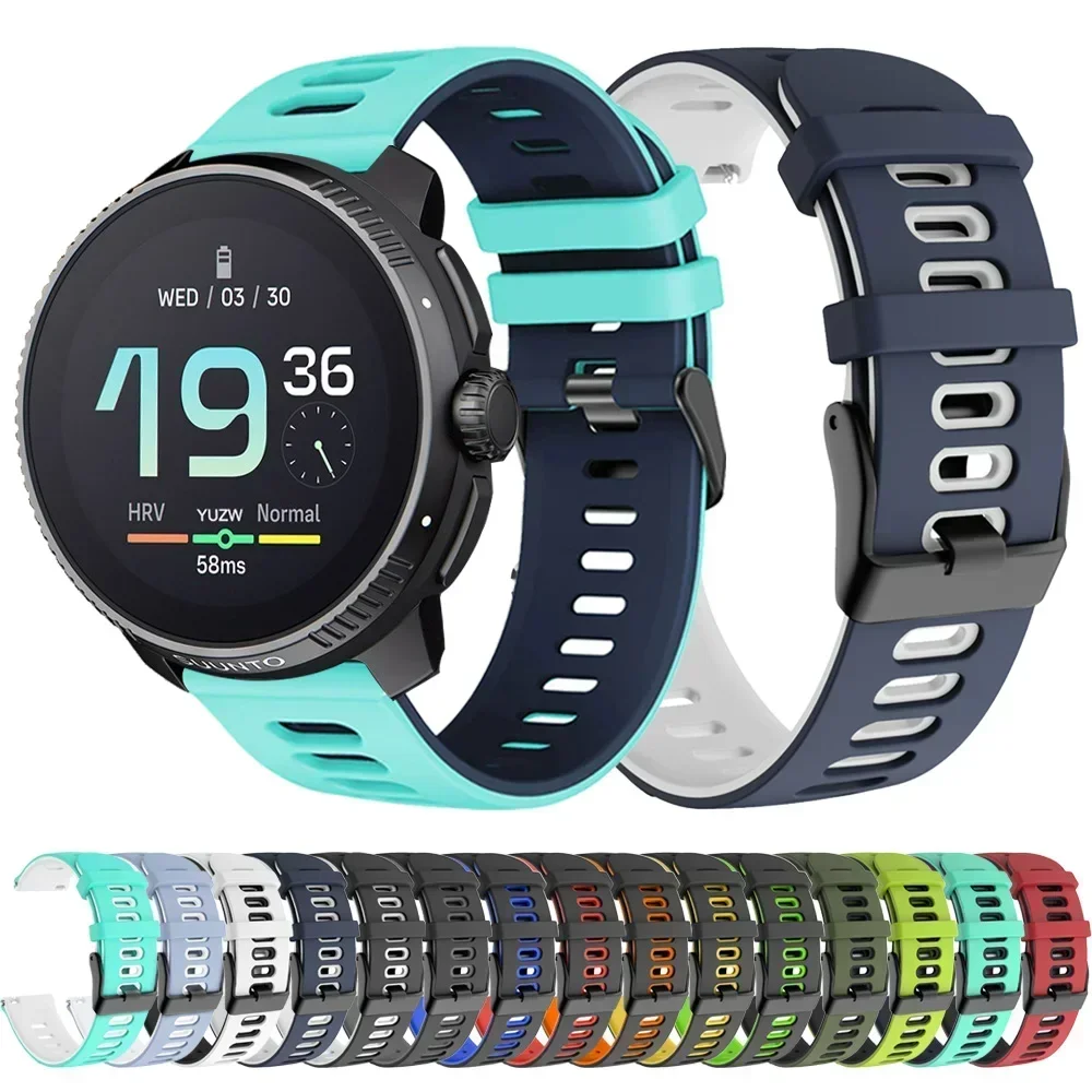 

Силиконовый ремешок 20 22 мм для SUUNTO VERTICAL 9 5 Peak DLC/PRO 3 Фитнес-браслет для SUUNTO RACE Мягкий спортивный ремень Дышащий браслет