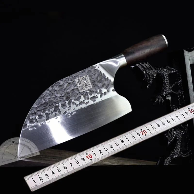 8 Inch Chopper Knife Sharp Butcher Cleaver Chef Slicing Longquan Kitchen Knives Meat  Poultry Tools Handmade Forged China Messer