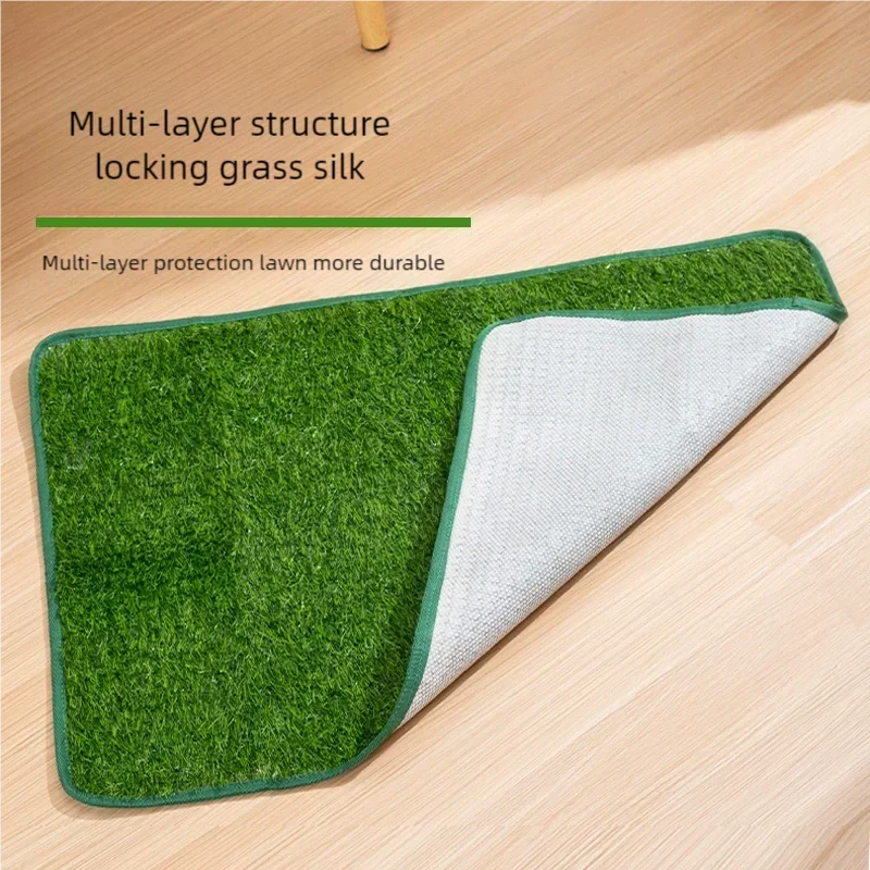 Artificial Turf Dog Potty Pad Washable Odor Resistant Quick Drain Pee Grass Mat Puppy House Training Toilet Indoor Outdoor view 2