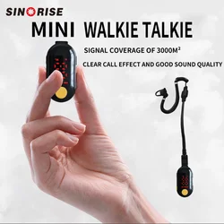 3Pcs Sinorise super mini small Walkie Talkie baseball communication device two way ra Portable Fm Transceiver Fm, Suitable for Restaurants, Beauty and Hairdressing, Outdoor Sports, Supermarkets, Hospital Travel,