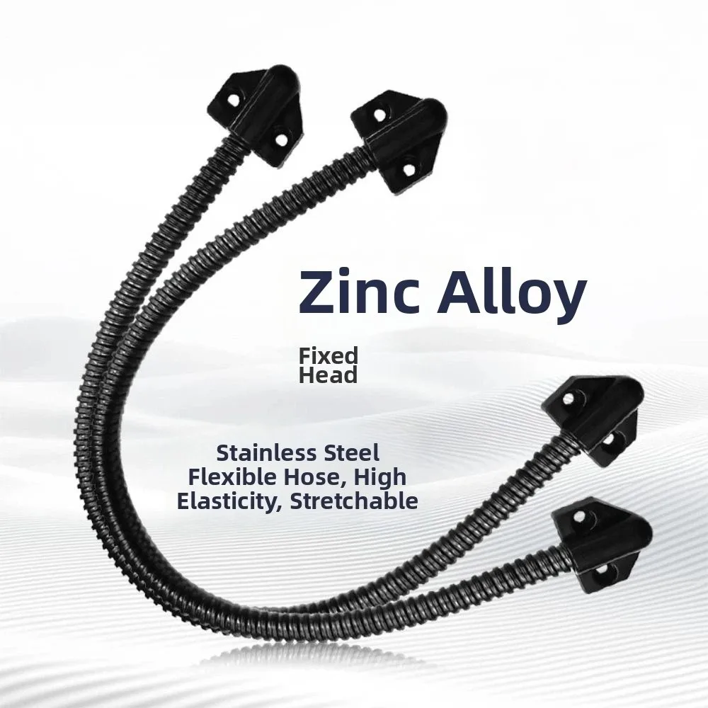 Stainless Steel Access Control Cable Metal Head Zinc Alloy Head Armored Cable Anti-pinch Flexible Door Loop Door Cord Wire Pass