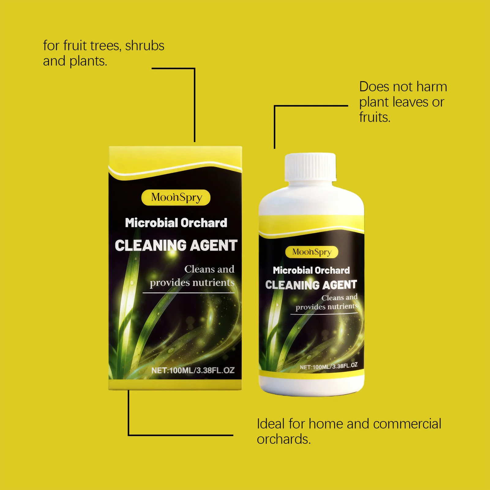 100ml Microbial Orchard Cleaning Agent Fruit Cleaner For Garden Care Household Cleaning Liquid Multi-purpose Gardening Care