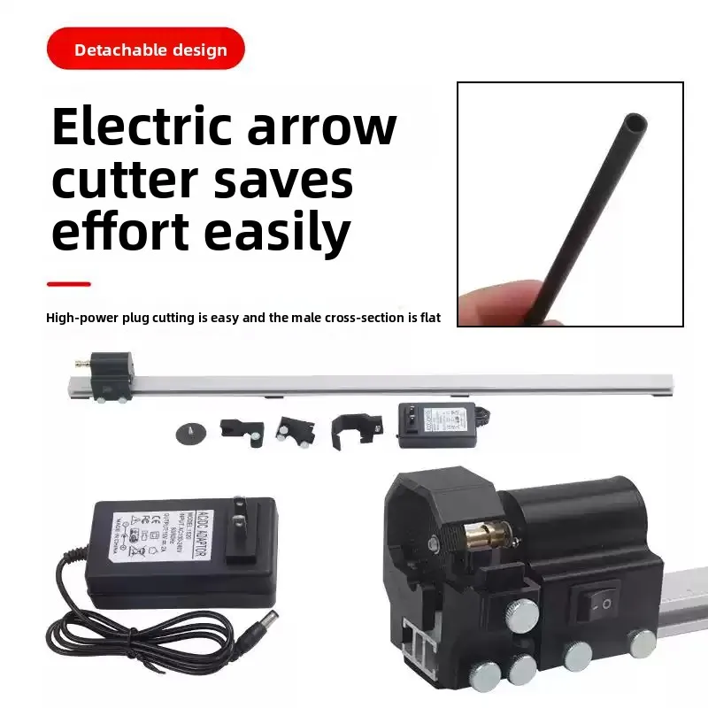Electric Arrow Shaft Cutter, Mini Cutoff Saw Trimmer, 4.3-32 Inch Cutting Length, Carbon Fiber Arrow Shaft Cutting Tool