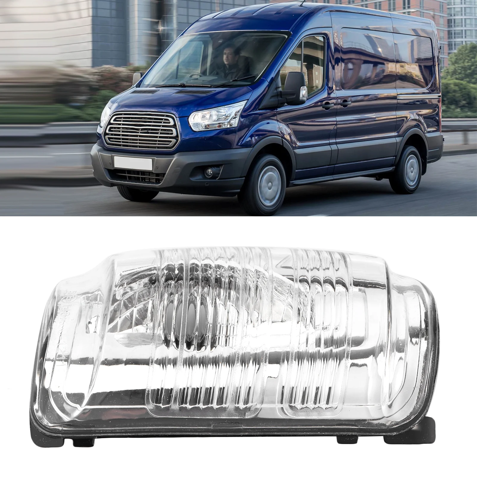 

Левая линза указателя поворота в зеркале заднего вида с ABS, аналог оригинальной запчасти 1847387 для Ford Transit MK8 2014 года выпуска и новее