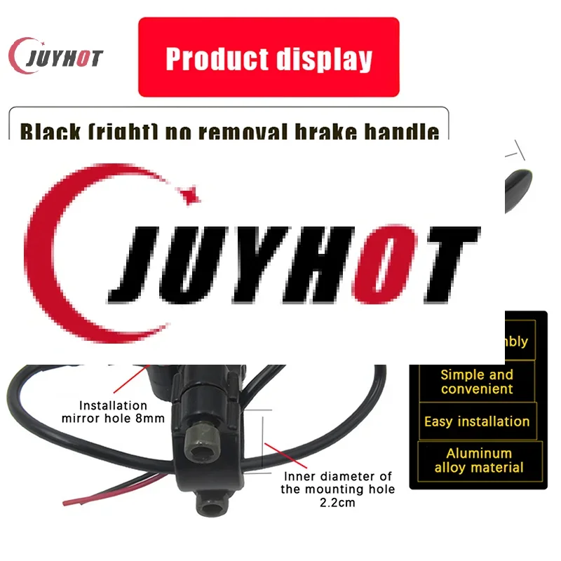 1 زوج E-الدراجة الخلفية الفرامل رافعة دراجة كهربائية الفرامل مقبض الدراجات الدراجة ملحق ركوب أدوات الفرامل #6