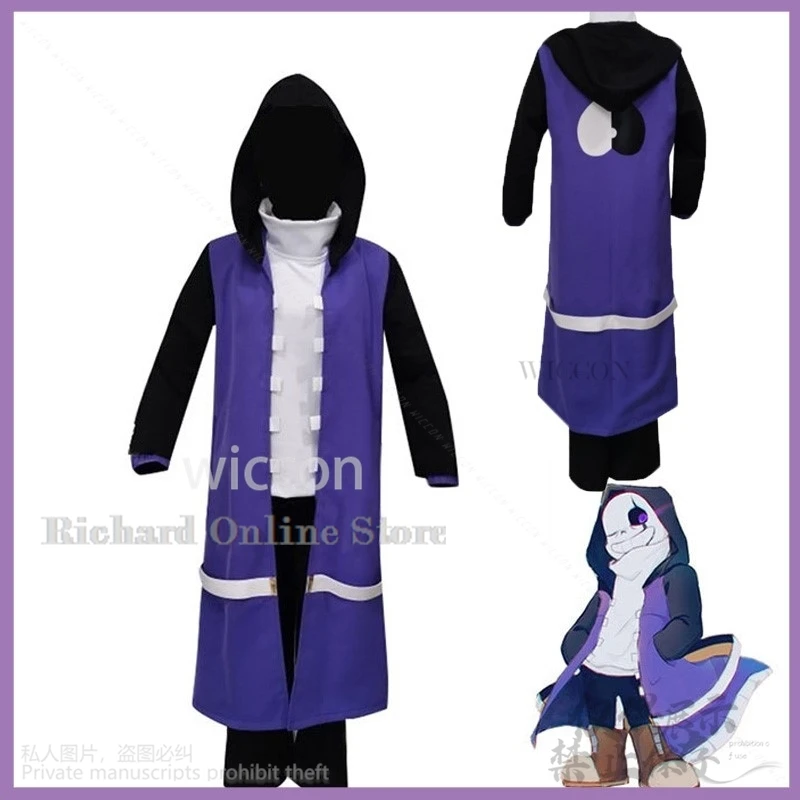 Anime Game Under Legend Epic Sans Cosplay Costume Adult Coat Pants Role Play Suit Halloween Christmas Carnival Party Customized