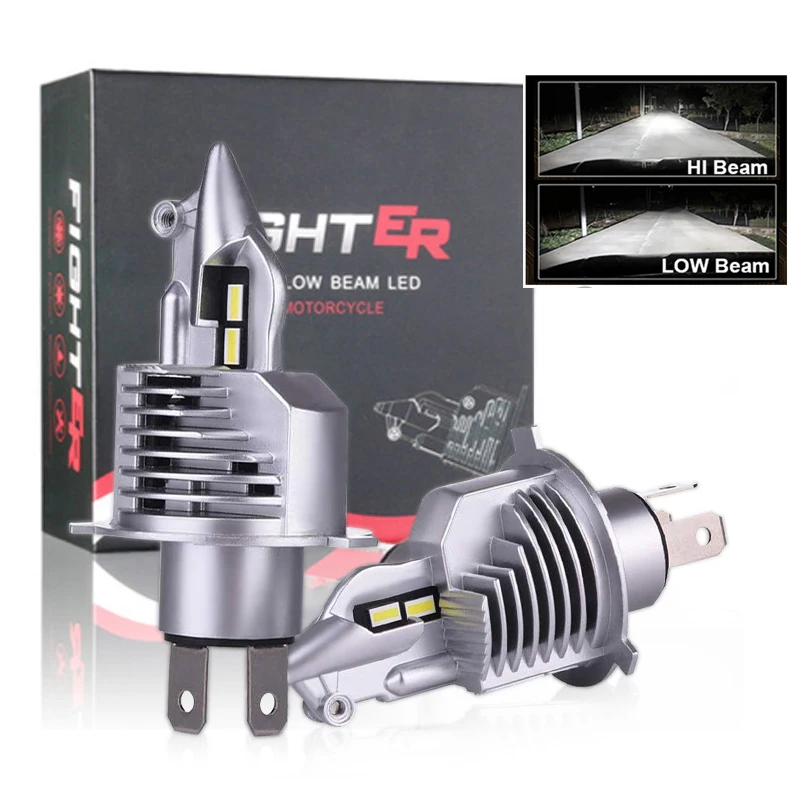 

H4 Led Bulbs Car/motorcycle Headlight 80W 12V 24V 6000K Super Fighter Foco Led H4 9003 Car headlight Bulbs lampada 16000LM