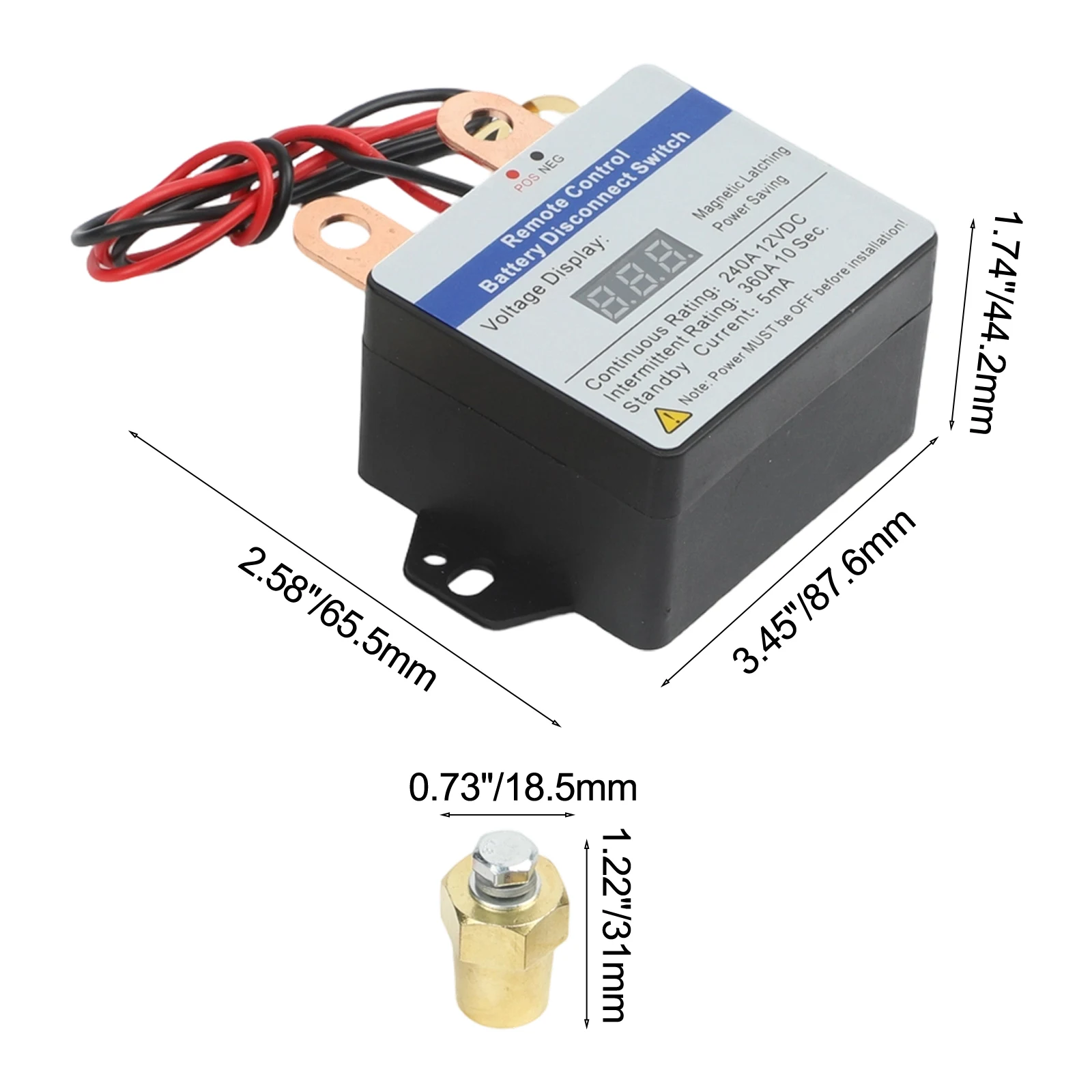 

DC 360A Battery Isolator Switch With LED Voltage Display Battery Isolator Switch 2024 Hot Sale Brand New And High Quality