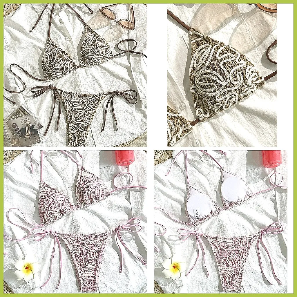 

Sexy Push Up Bikini Set Brazilian Beach Swimsuit for Women High-Waisted Bathing Suit (72 characters)