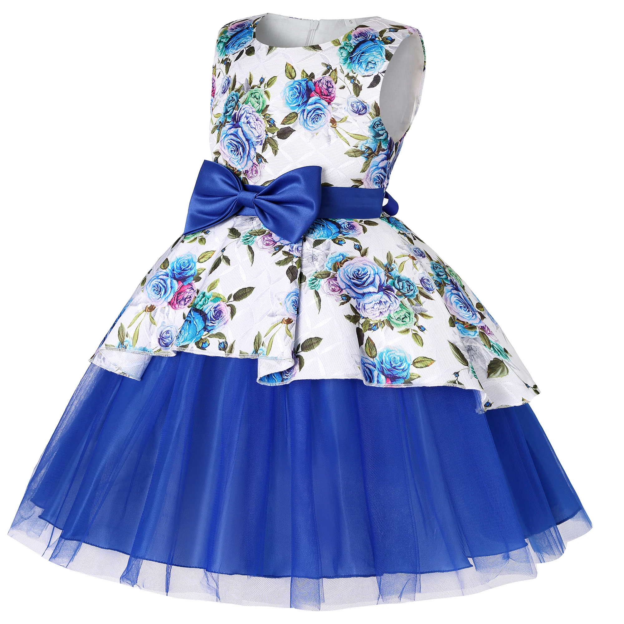 Children's Printed Formal Dresses, Tulle Princess Dresses, Runway Models, Party Dresses, Banquet Attire, Piano Performance Outfi image 2