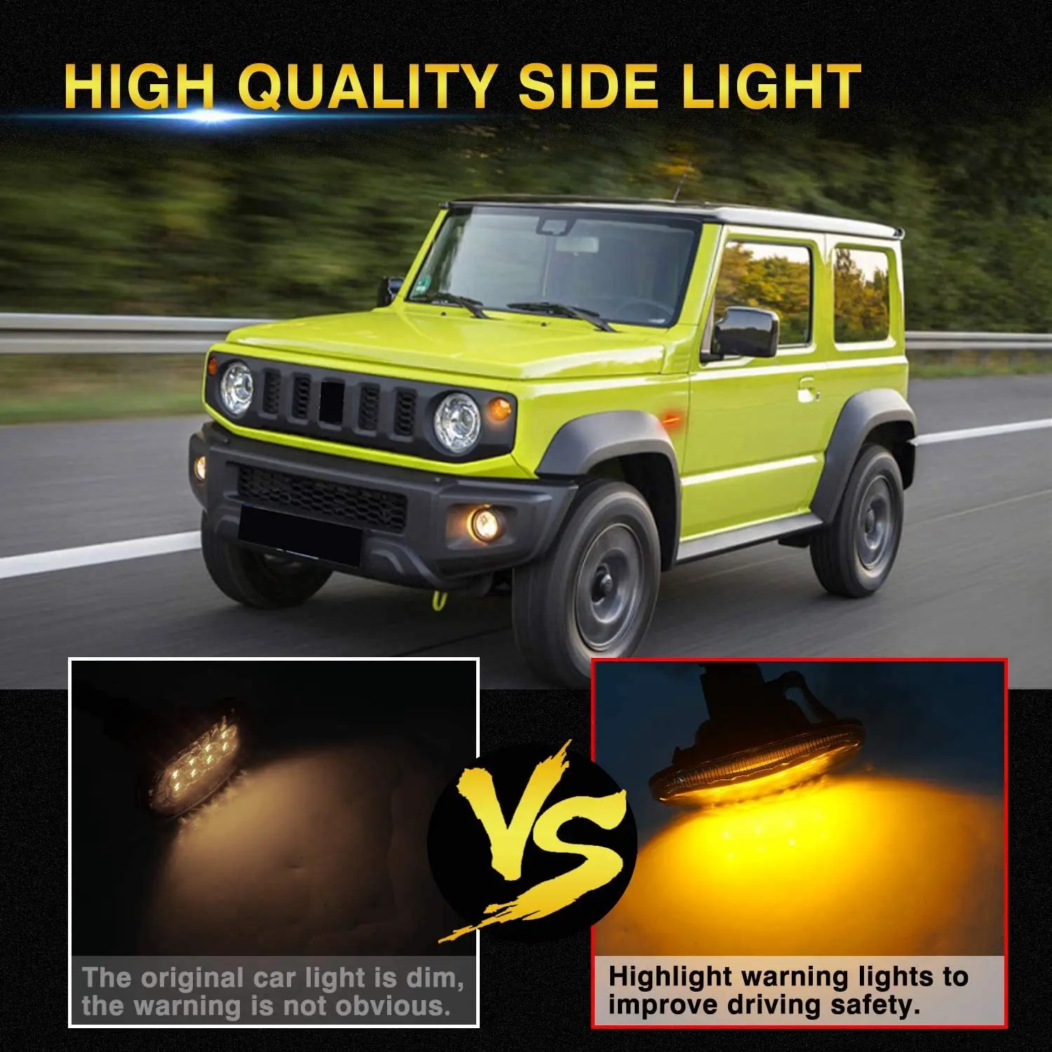 ไฟ LED ไฟสัญญาณเลี้ยวเครื่องหมายด้านข้างสำหรับรถยนต์ Suzuki Jimny JB64 JB74 JB64W Sierra JB74W JB23W 2018-2020