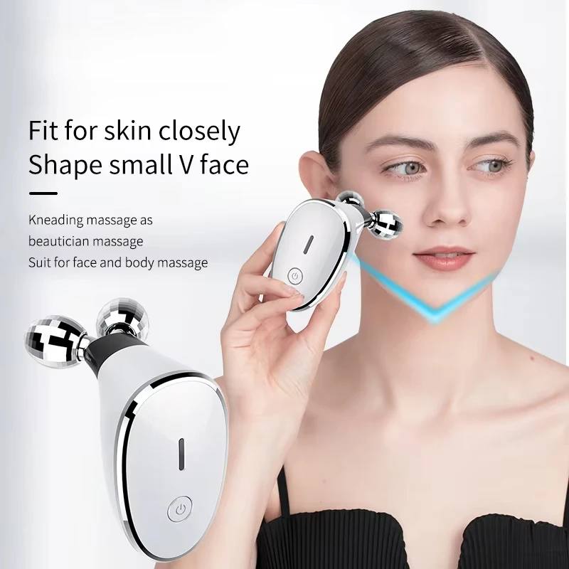 

USB Handheld Face Type Massage Vibrators New 3D Diamond Roller for Body Skin Tightening Technology EMS Beauty Treatment