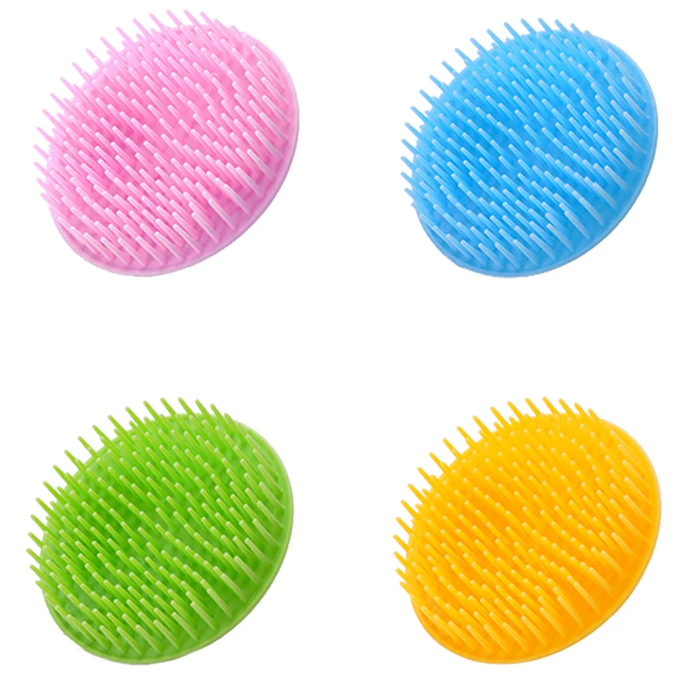 

4 Pcs Scalp Massager Comb Cleaning Brush Scrubber Shampoo Hair Head Massaging Aldult Dandruff