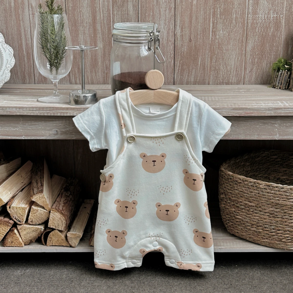 Karikatür Ayı Baskı Bebek Giys - Baby Clothing Gender Neutral incelemesi ve fiyatı