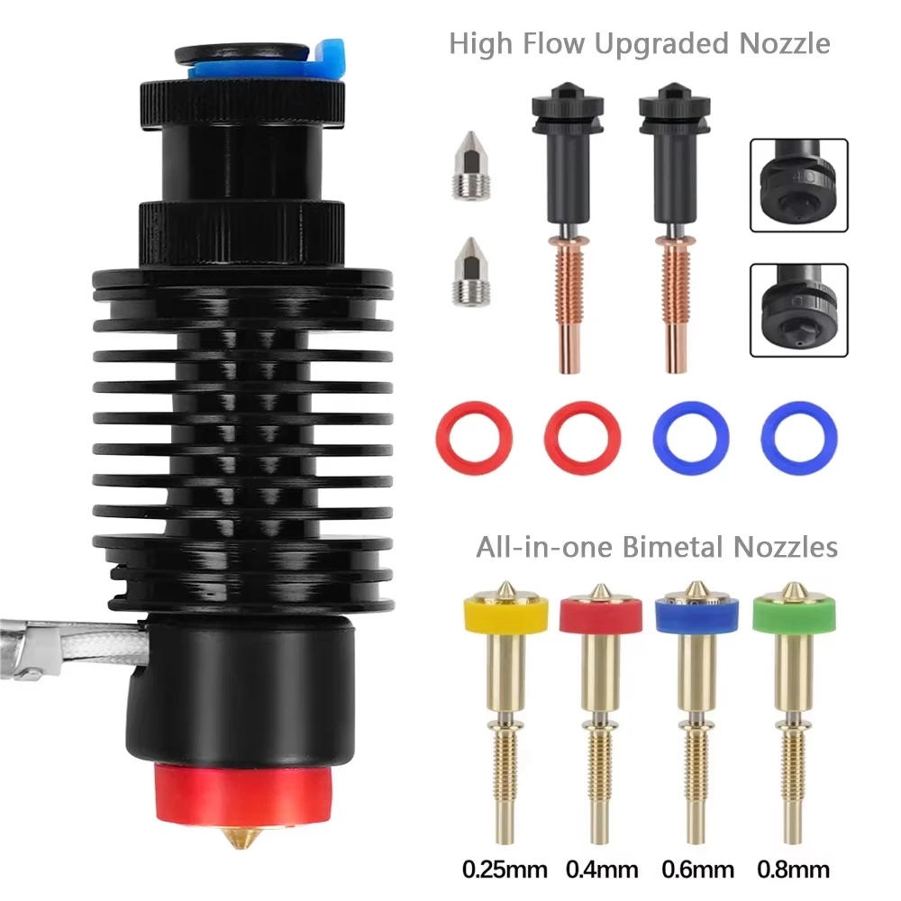 

Upgraded Nozzle For E3D REVO Ceramic Hotends Clone Nozzle All-in-one Brass Titanium For H2 V2S For Creality Ender 3/V2/Pro Voro