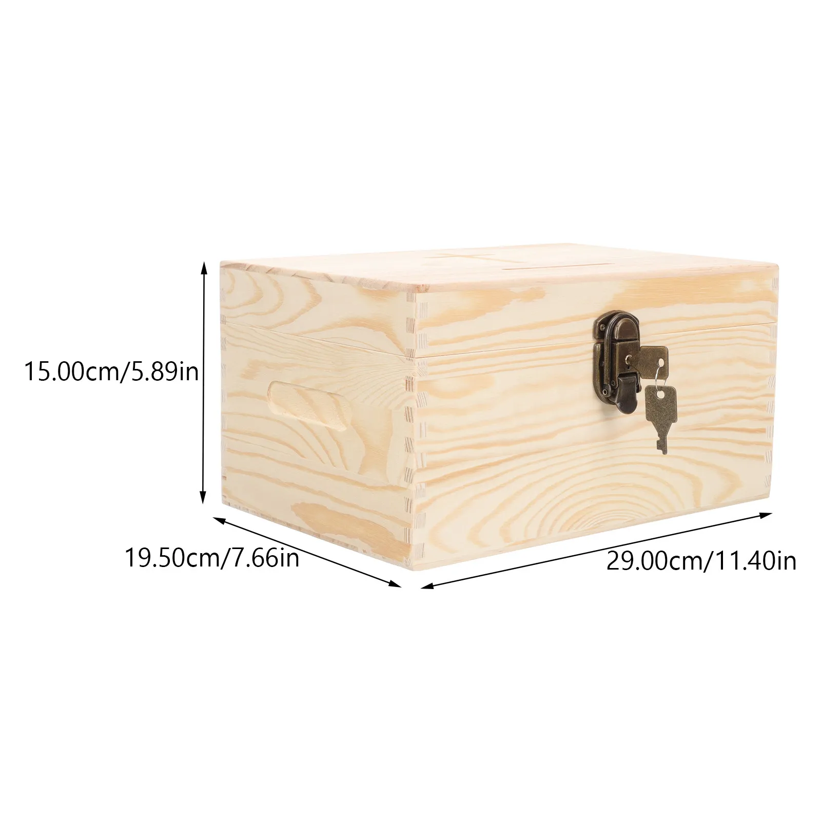 Sturdy Wooden Donation Box Lock Ideal for Fundraising Voting Suggestions Raffle Drawings Office Decor Charitable